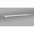 Wallscapes 36 in. Jazzy Shelf, Silver & White HSJKIT736SI